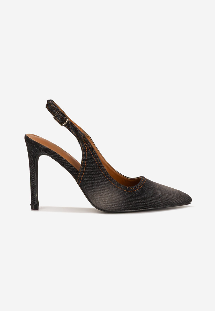 Pantofi slingback Aliomia negri