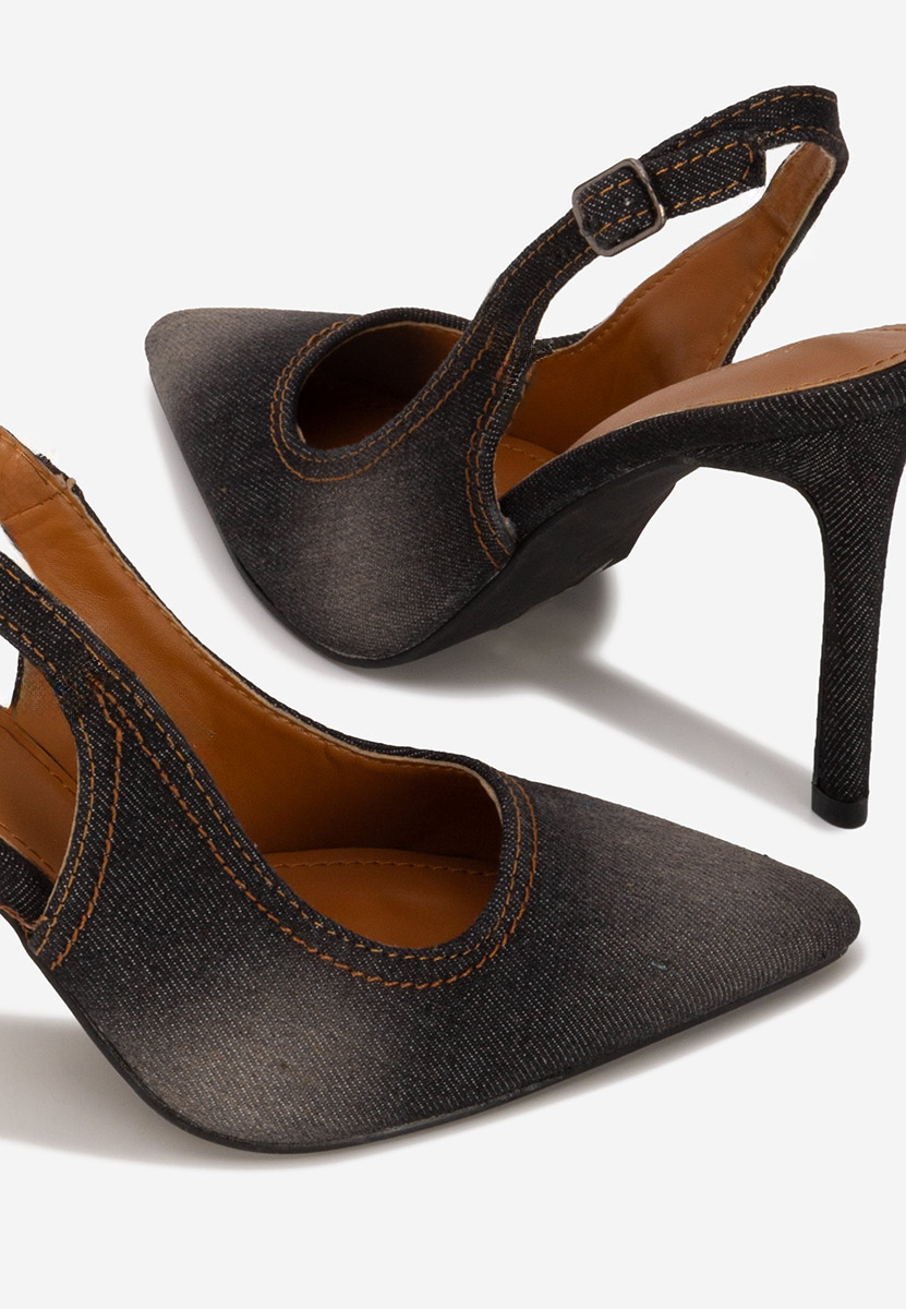 Pantofi slingback Aliomia negri