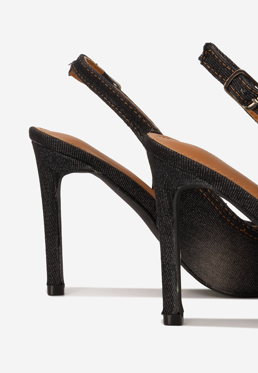 Pantofi slingback Aliomia negri