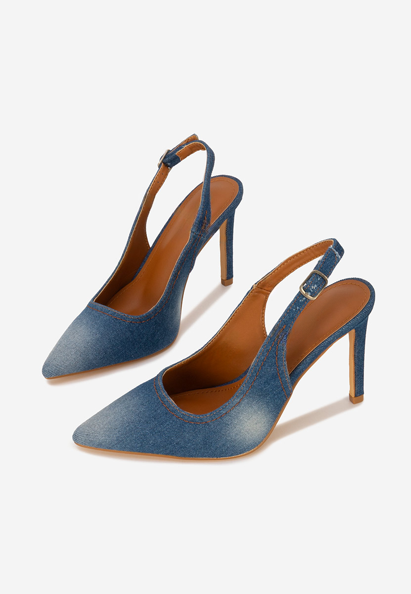 Pantofi slingback Aliomia denim