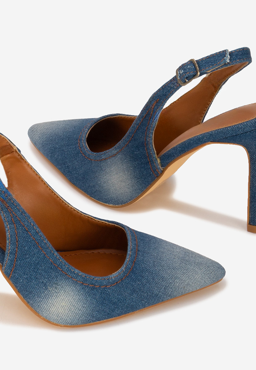 Pantofi slingback Aliomia denim