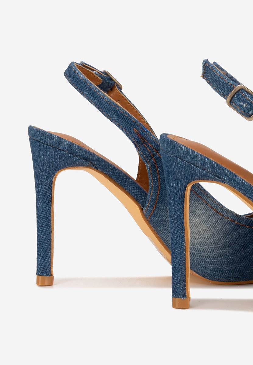 Pantofi slingback Aliomia denim