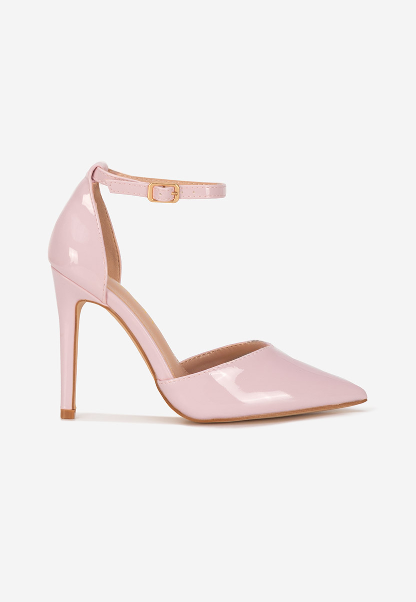 Pantofi cu toc subtire Nedera roz