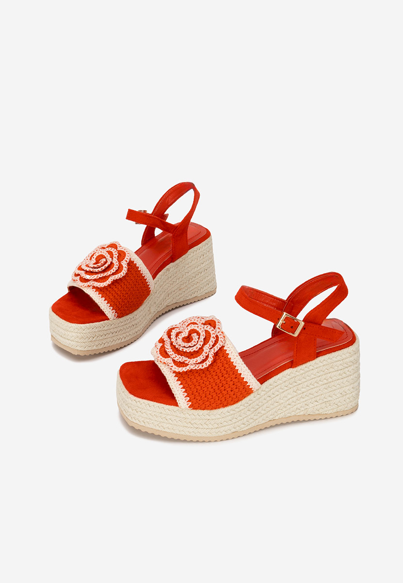 Sandale cu platforma Lorine rosii