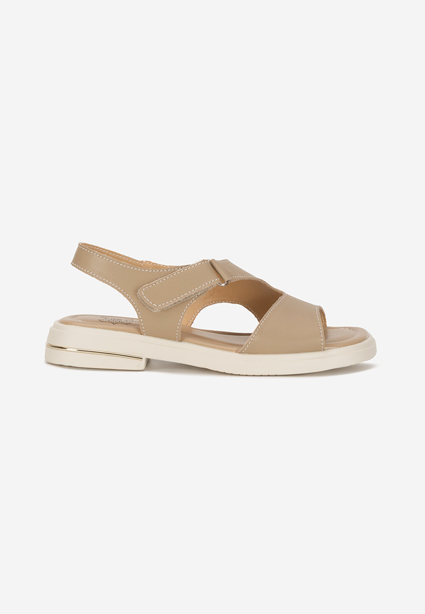 Sandale dama piele Isadoria kaki