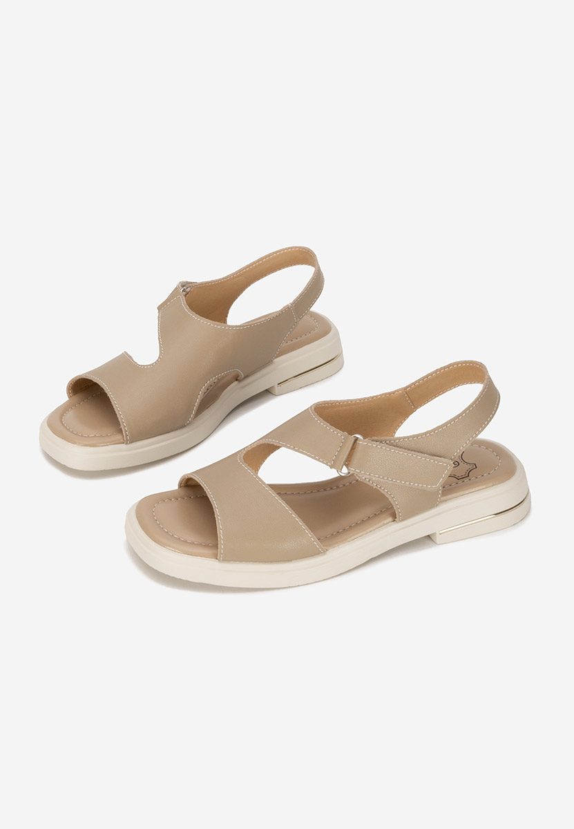 Sandale dama piele Isadoria kaki