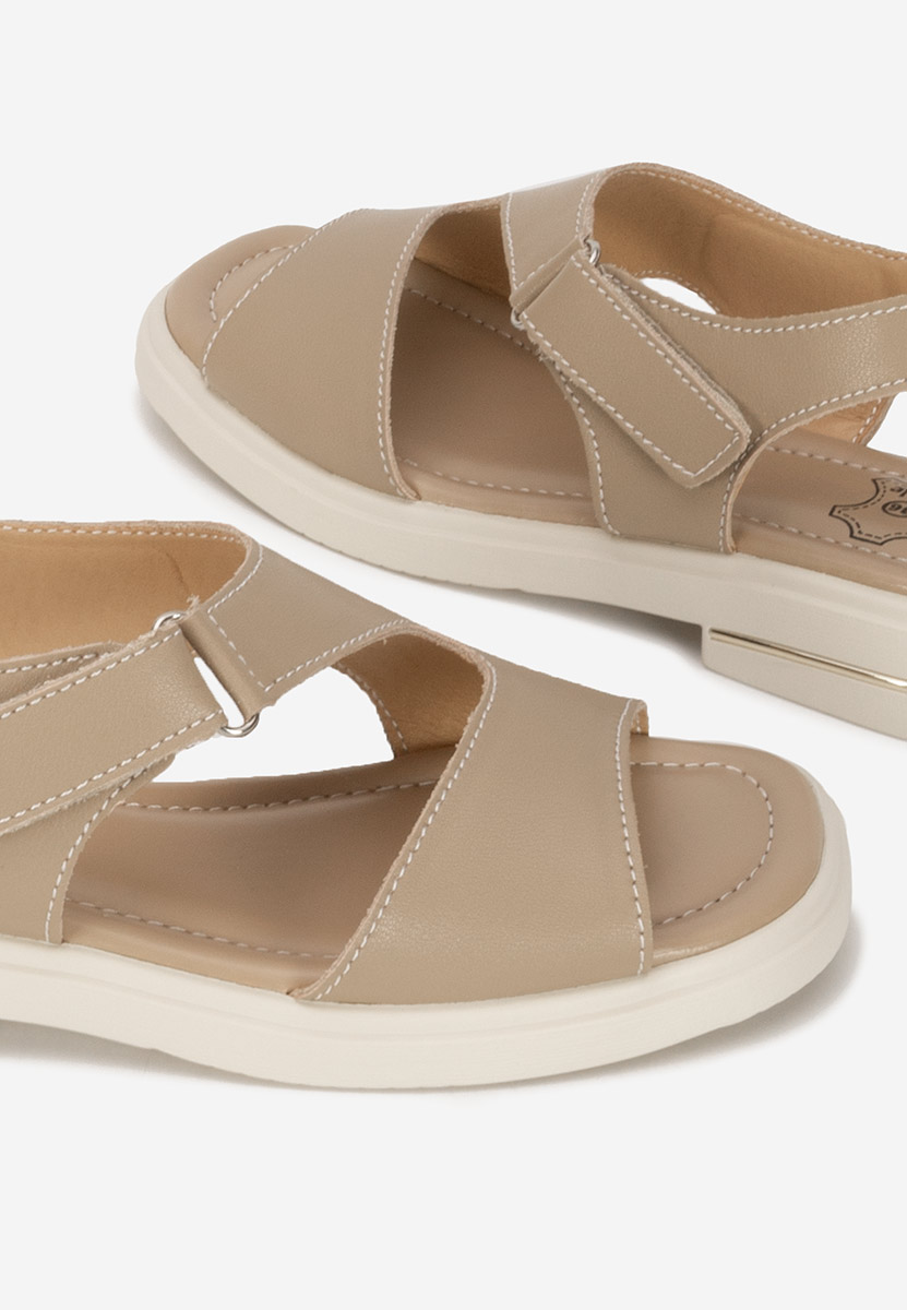 Sandale dama piele Isadoria kaki