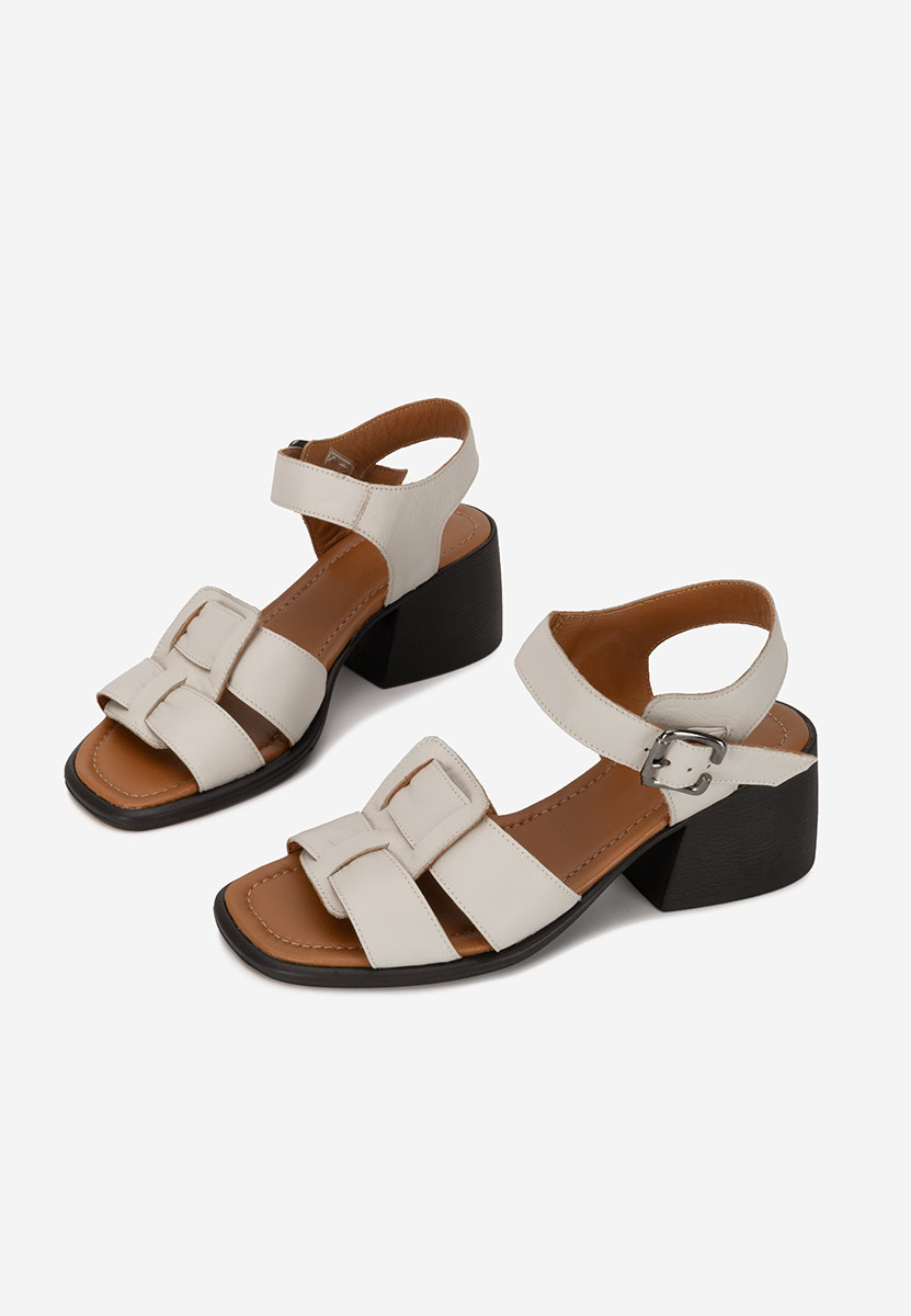Sandale piele naturala Edelina bej