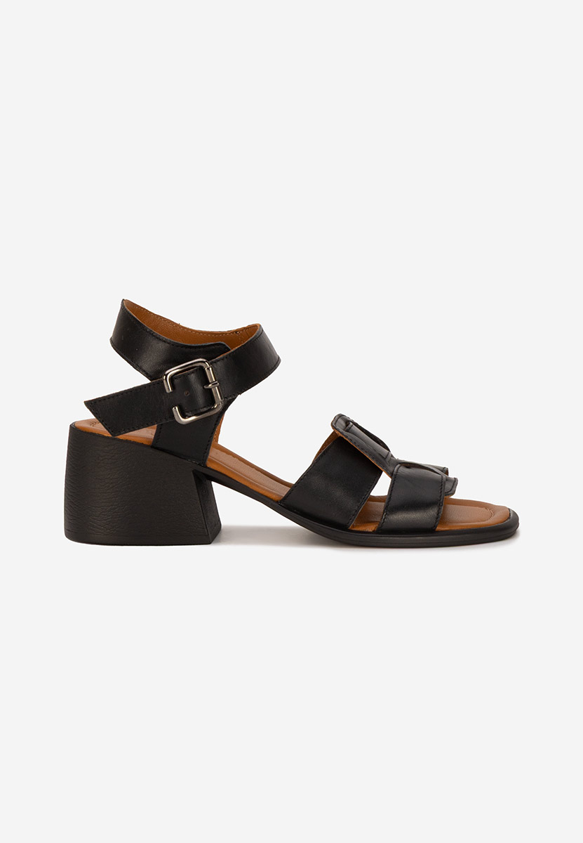 Sandale piele naturala Edelina negre