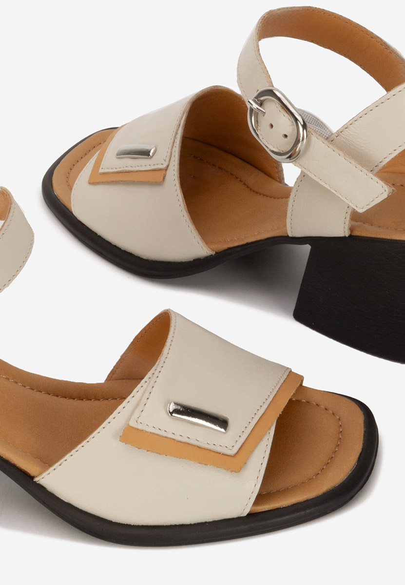 Sandale piele naturală Dominica bej