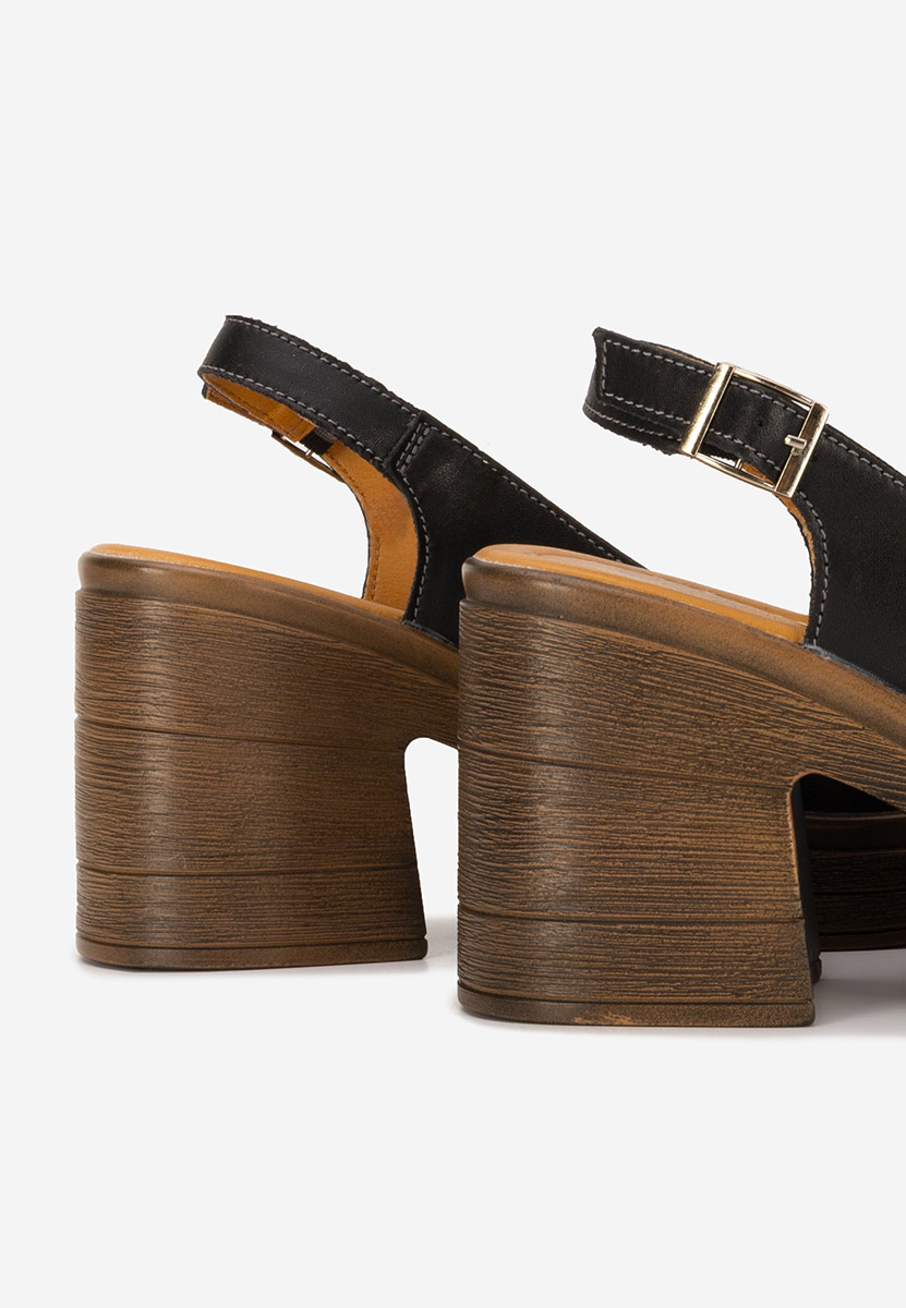 Sandale dama piele Leyana negre