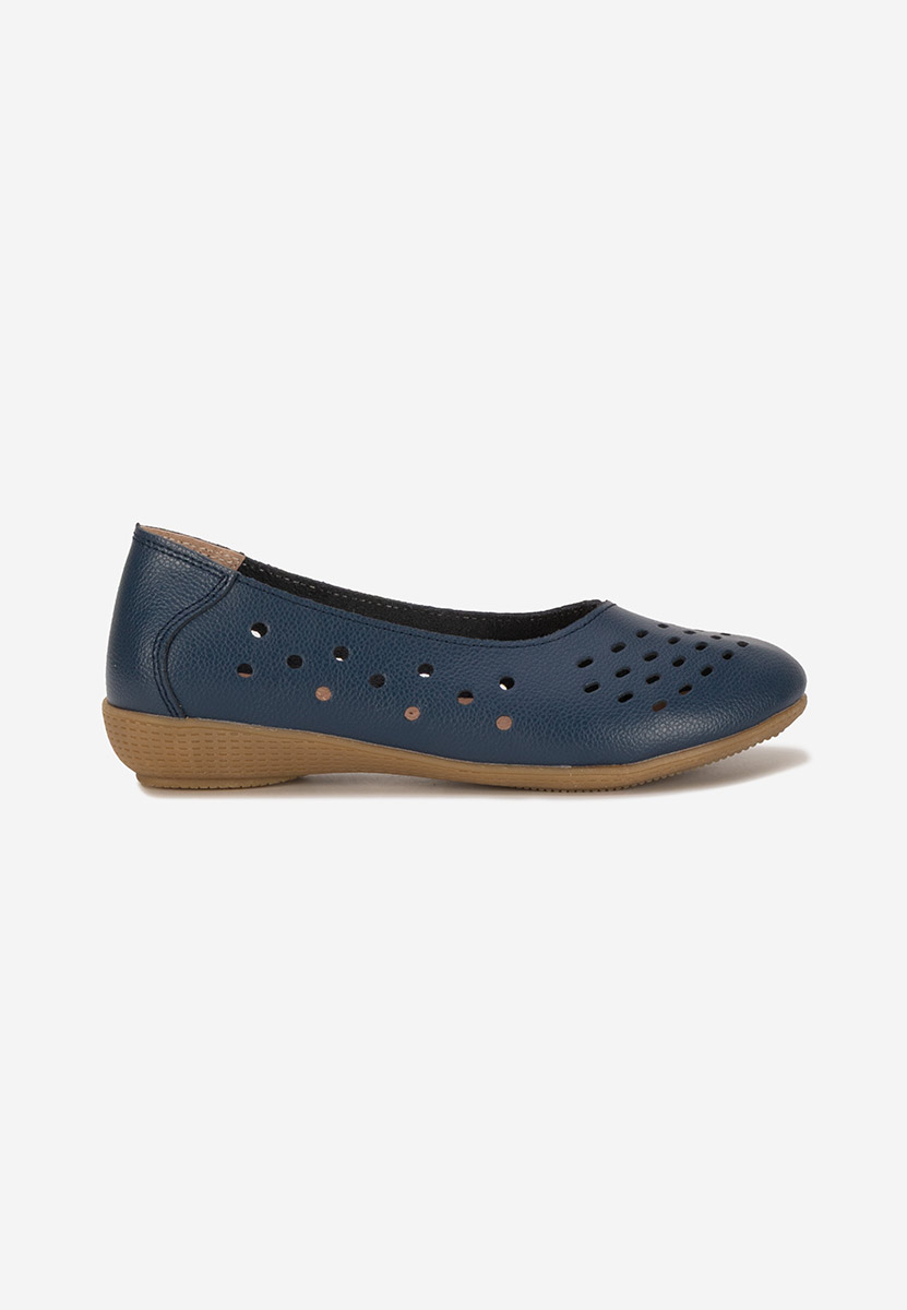 Balerini piele Andeia navy