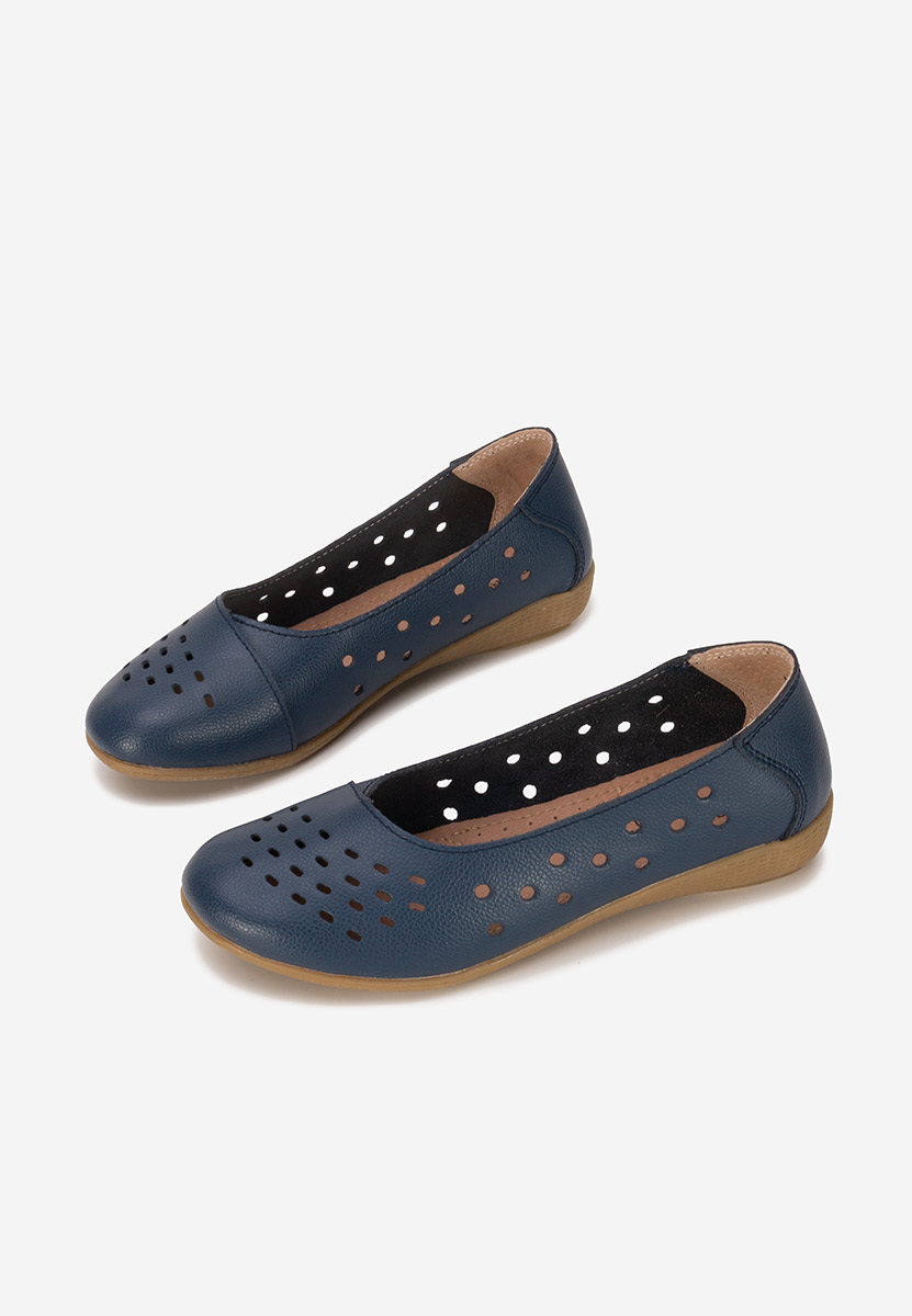 Balerini piele Andeia navy