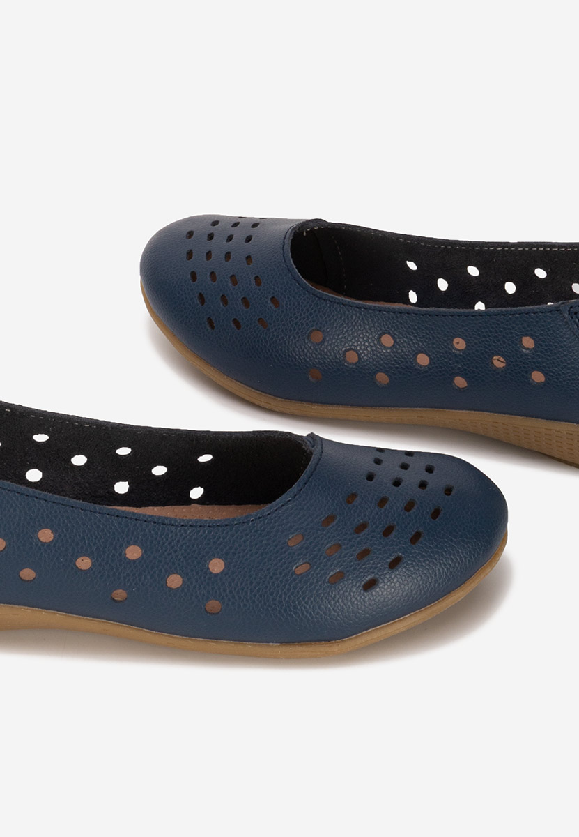 Balerini piele Andeia navy