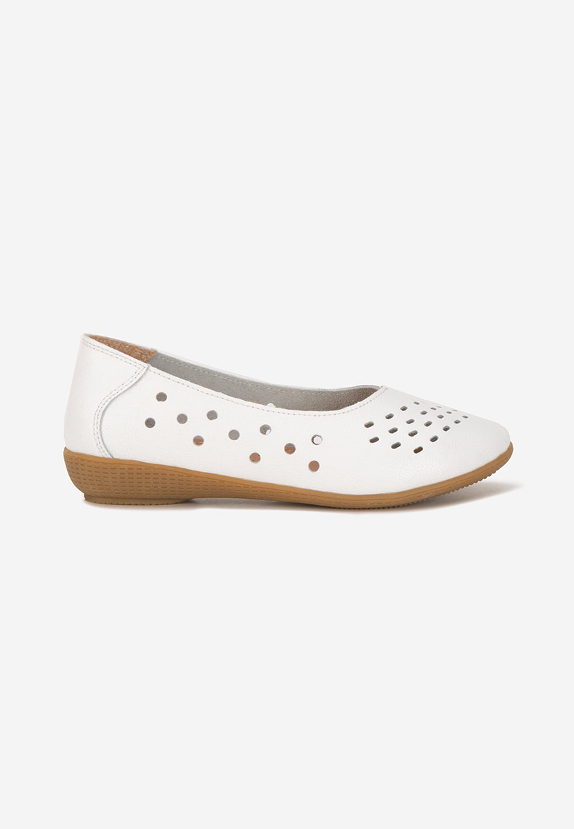 Balerini piele Andeia albi