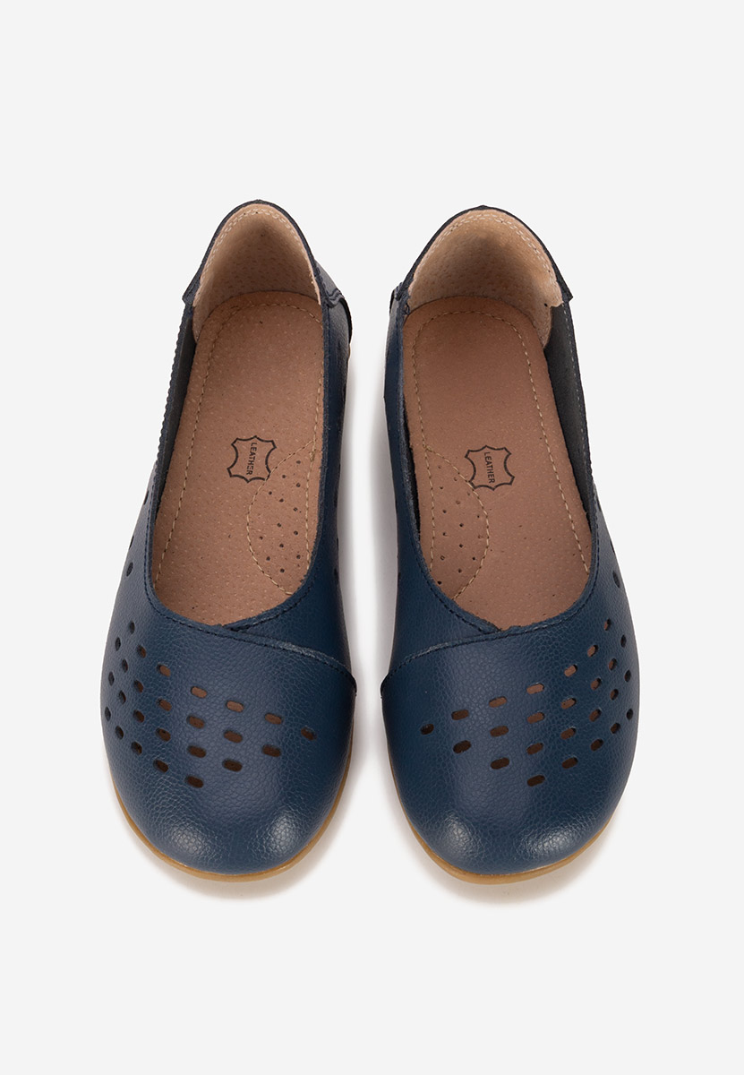 Balerini piele Andeia navy