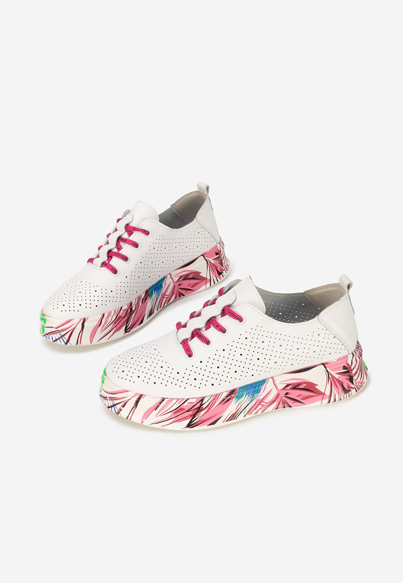 Sneakers dama piele Florinna V2 albi