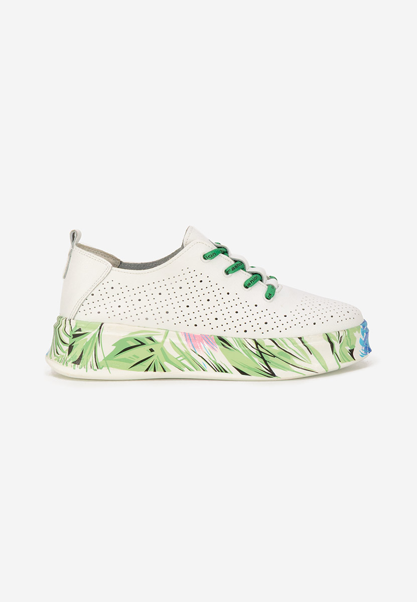 Sneakers dama piele Florinna albi