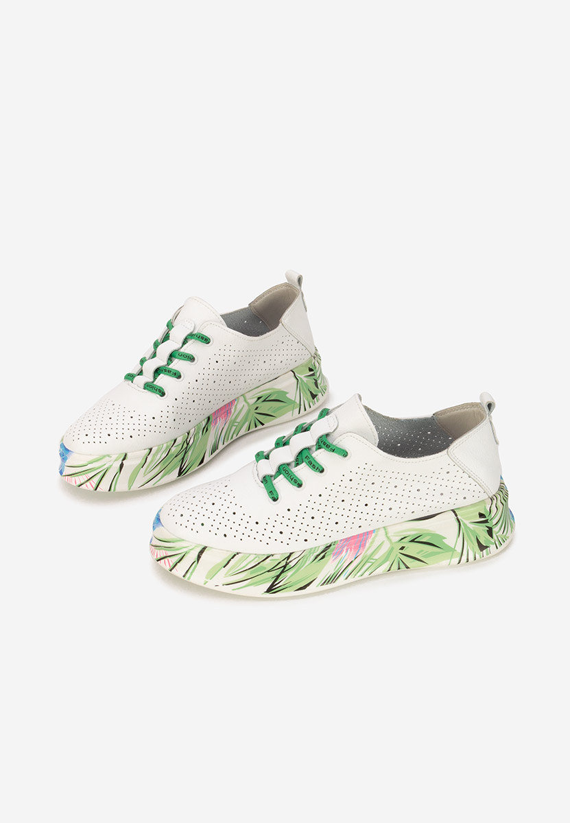 Sneakers dama piele Florinna albi
