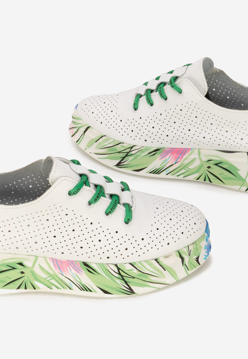 Sneakers dama piele Florinna albi