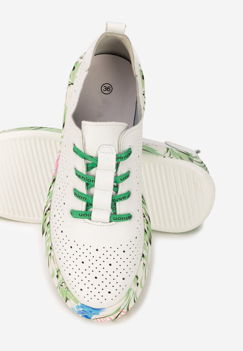 Sneakers dama piele Florinna albi