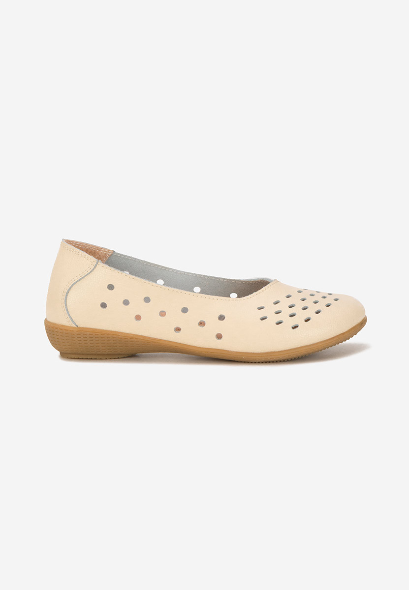 Balerini piele Andeia bej