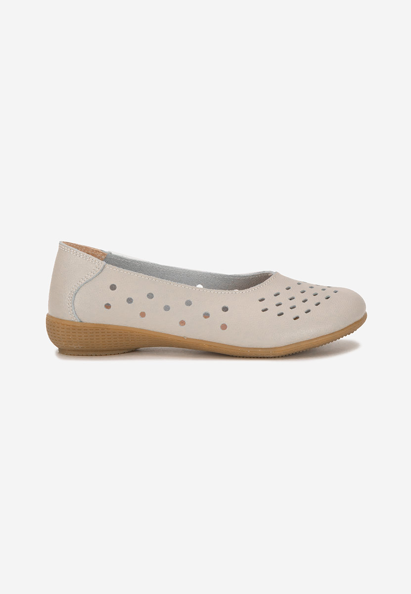 Balerini piele Andeia gri