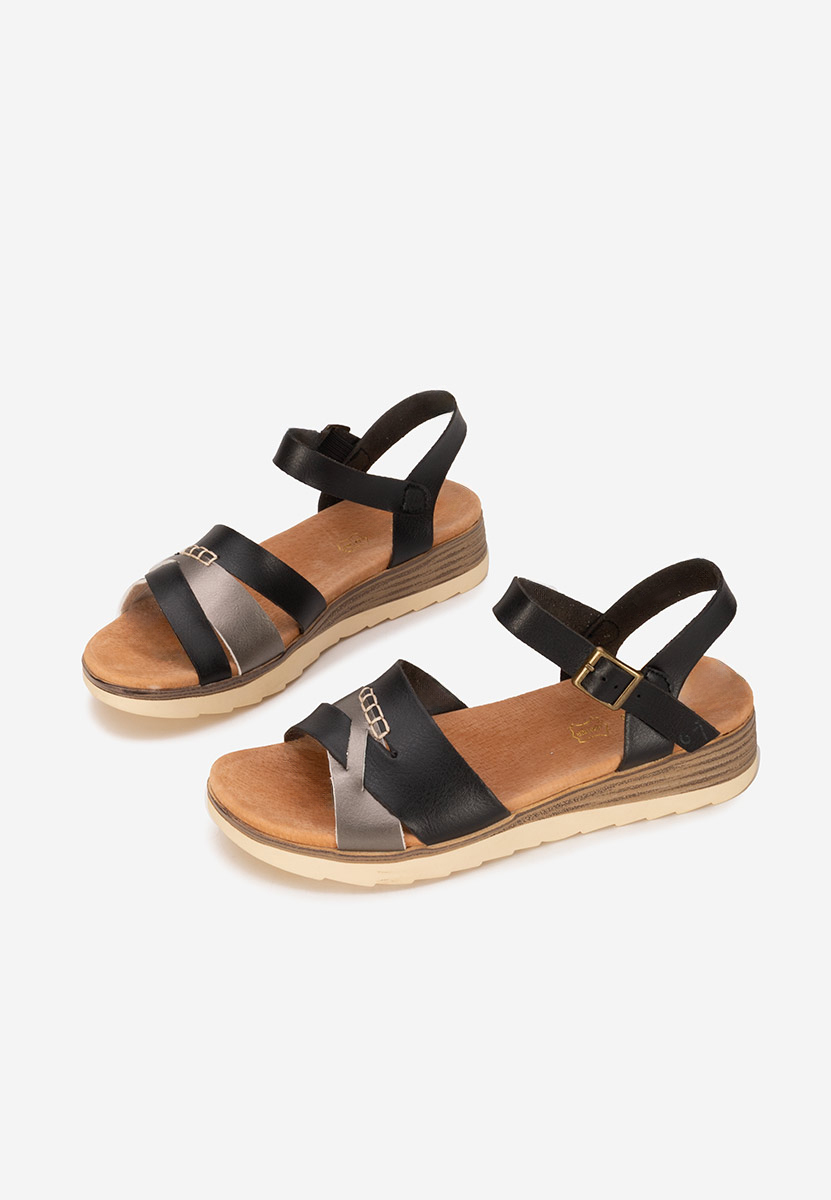 Sandale dama piele Izalya negre