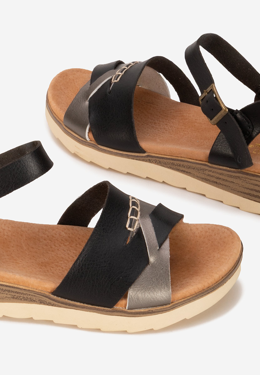 Sandale dama piele Izalya negre