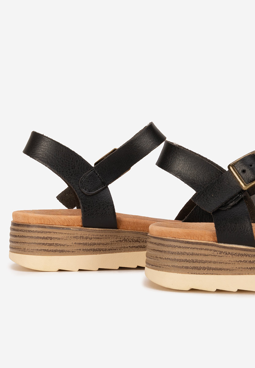 Sandale dama piele Izalya negre