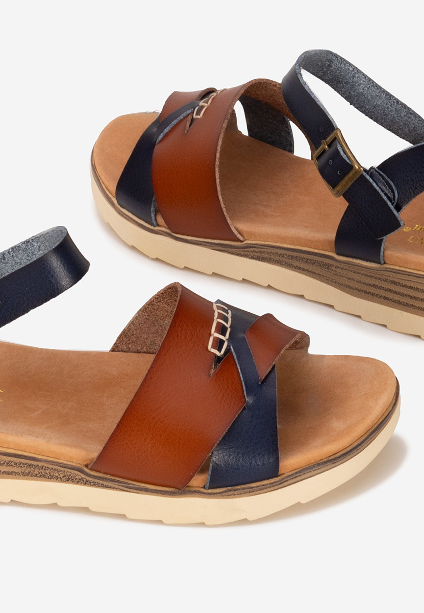 Sandale dama piele Izalya navy