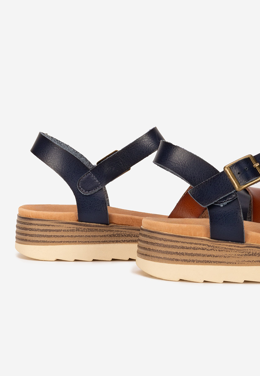 Sandale dama piele Izalya navy
