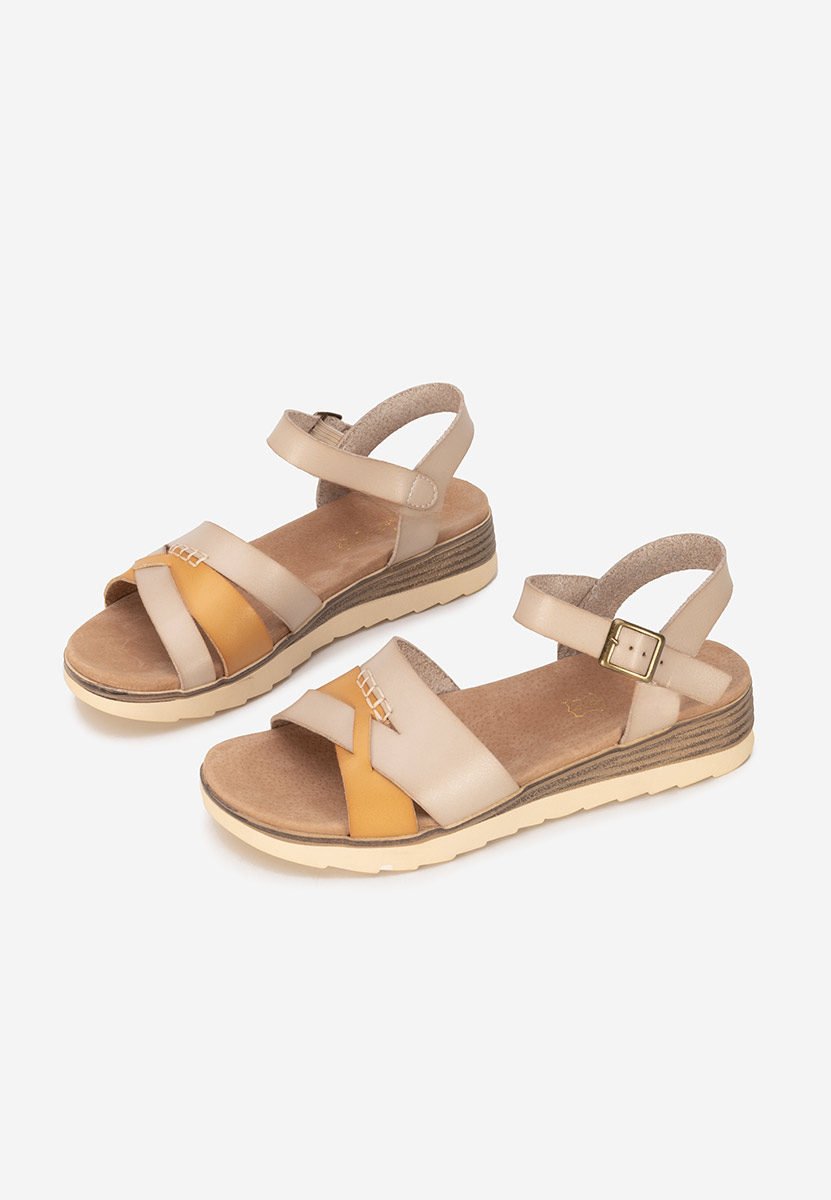 Sandale dama piele Izalya bej