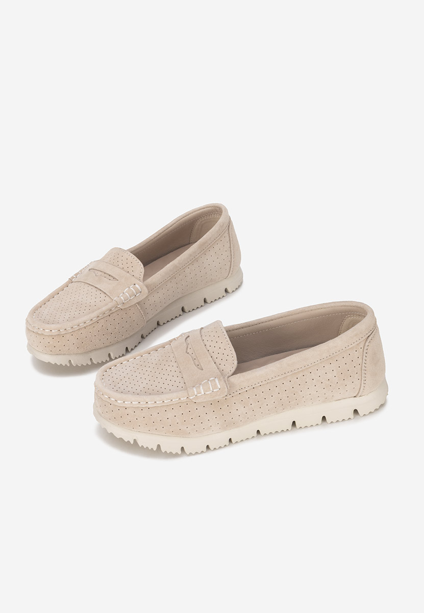 Mocasini dama piele Valerimia bej