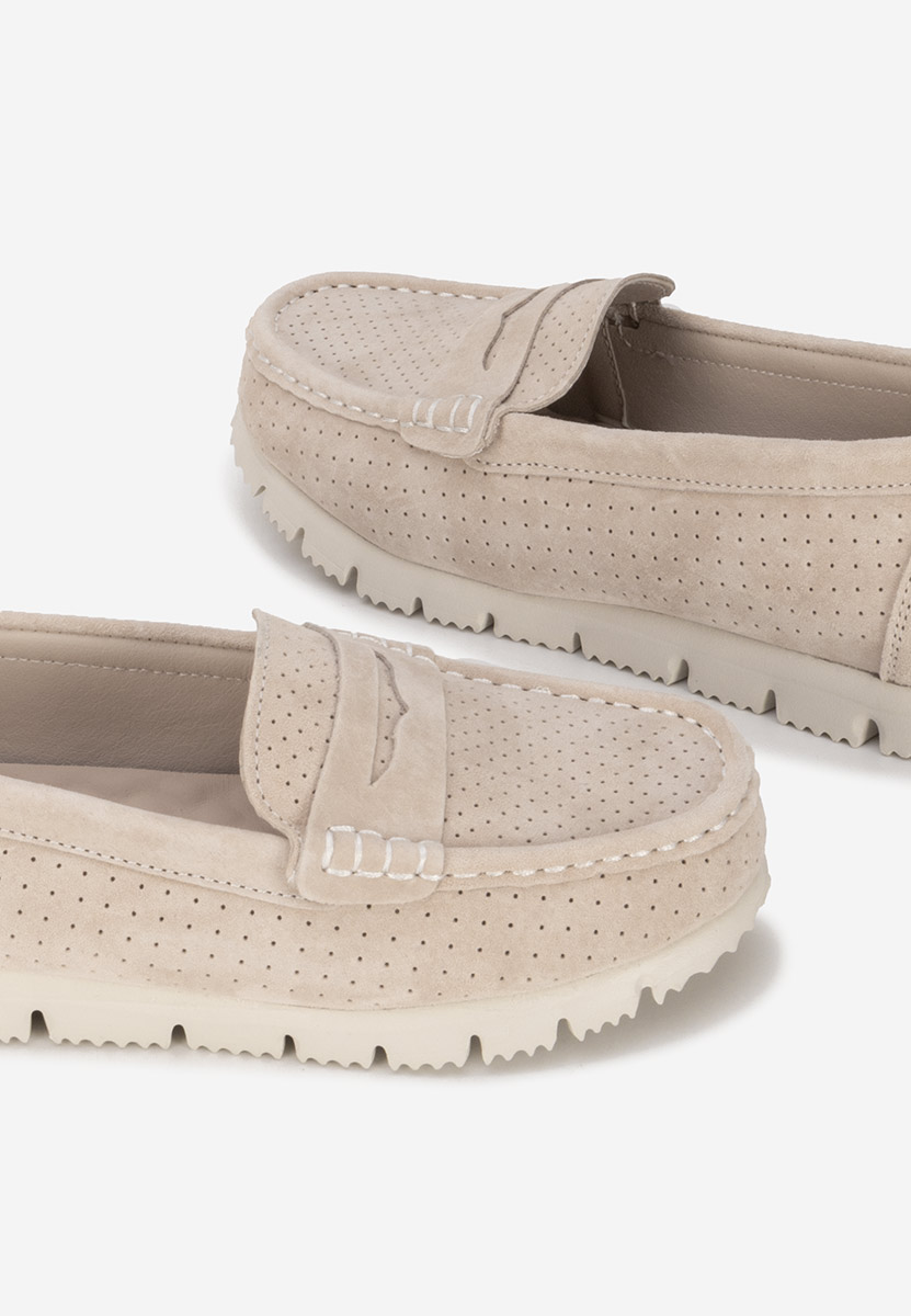 Mocasini dama piele Valerimia bej