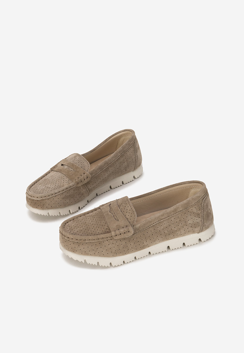 Mocasini dama piele Valerimia V2 bej