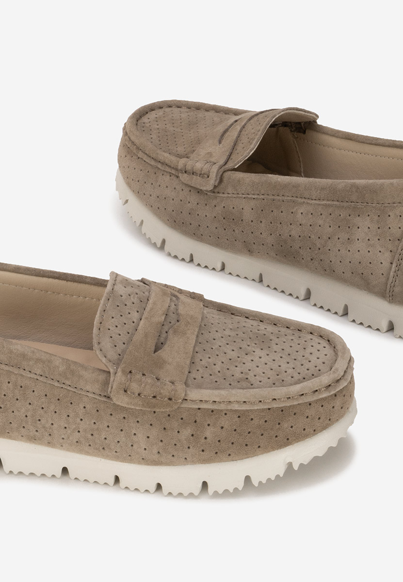 Mocasini dama piele Valerimia V2 bej