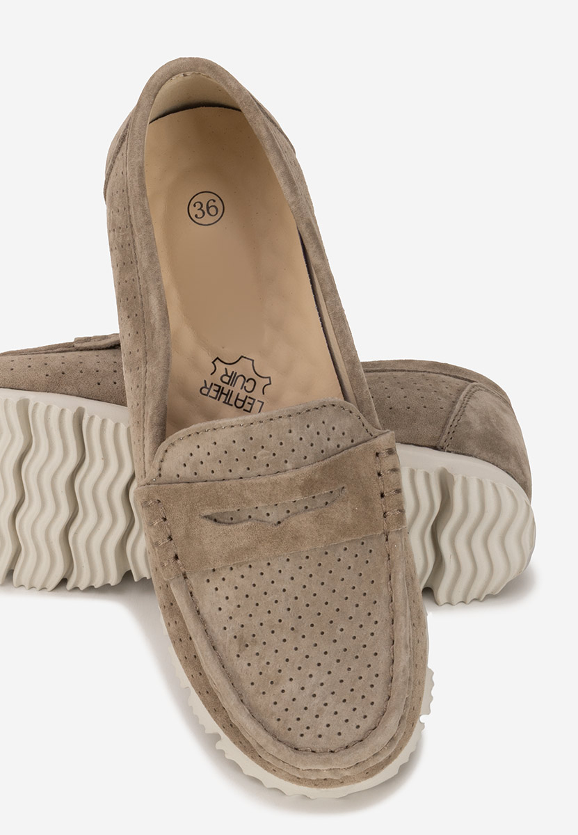 Mocasini dama piele Valerimia V2 bej