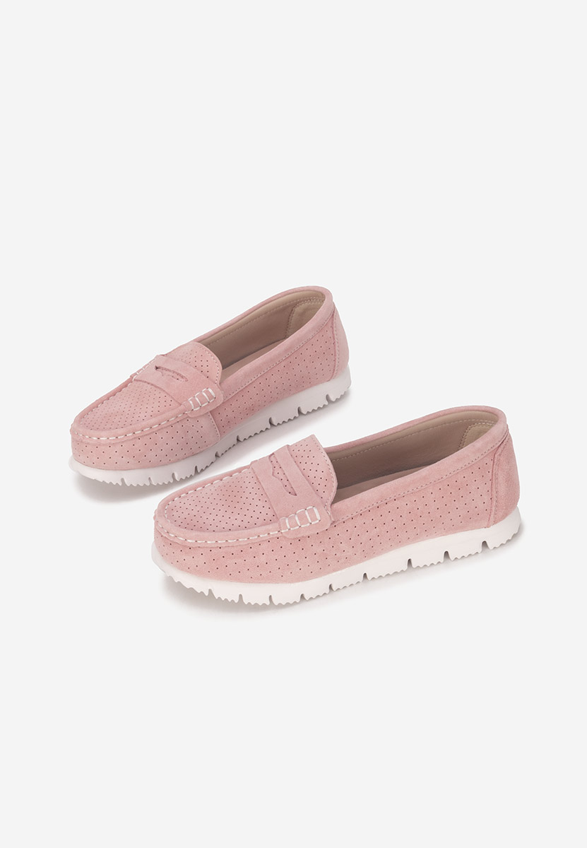 Mocasini dama piele Valerimia roz