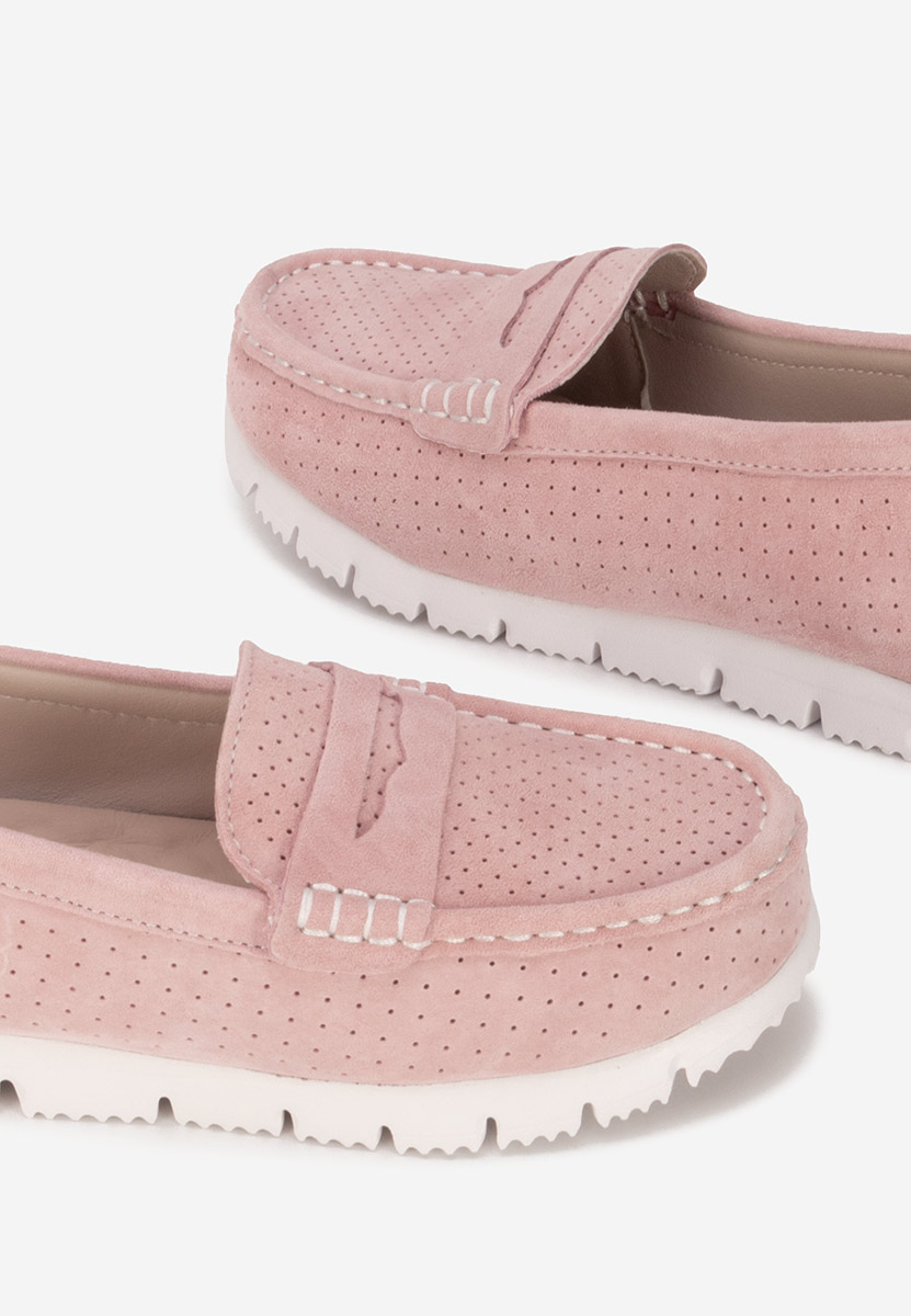 Mocasini dama piele Valerimia roz