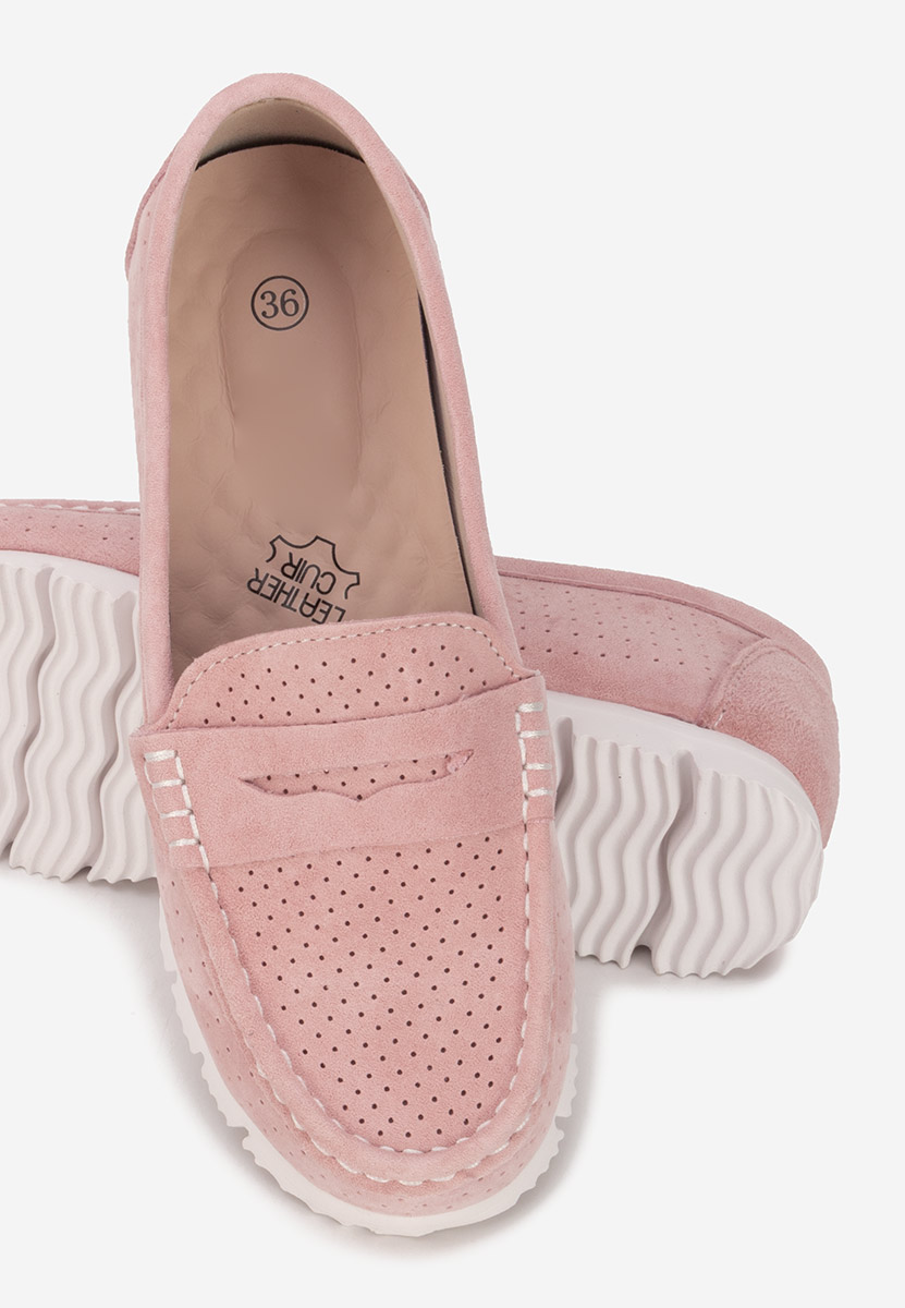Mocasini dama piele Valerimia roz