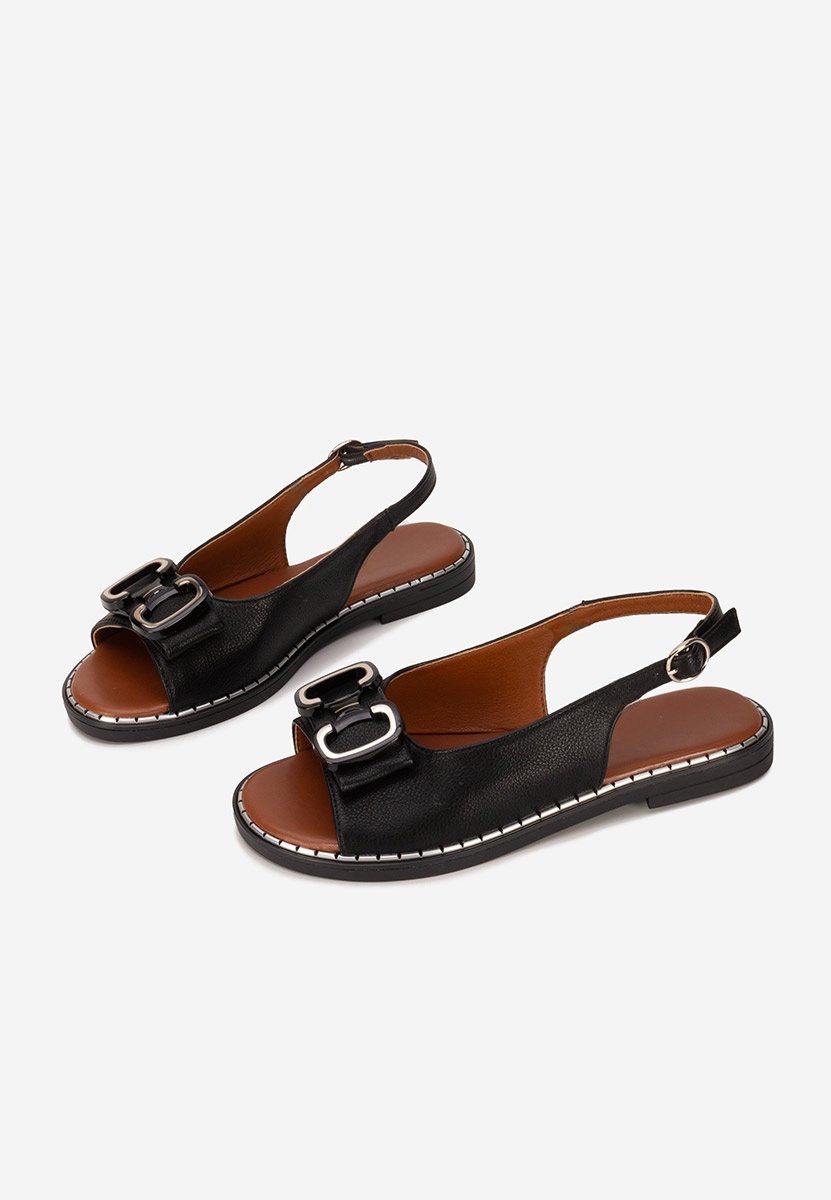 Sandale cu talpa joasa Nabasha negre