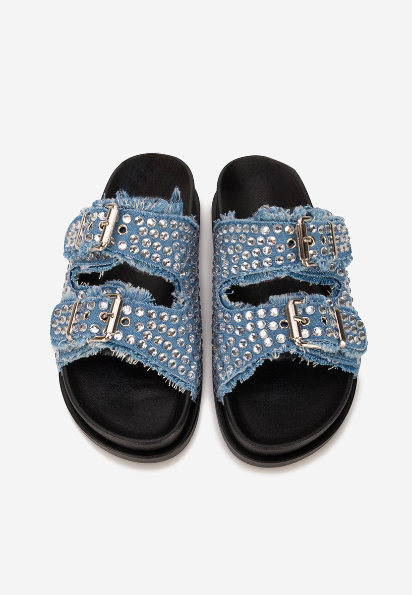Papuci cu talpa inalta Anamia denim
