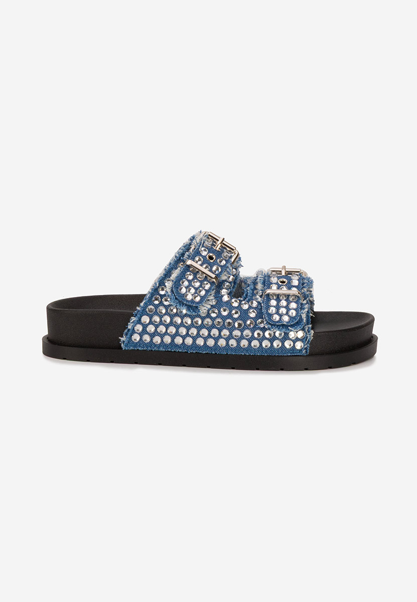 Papuci cu talpa inalta Anamia V2 denim