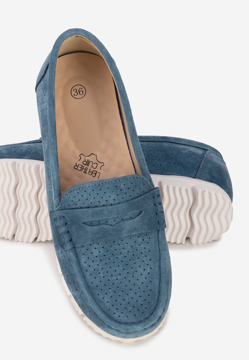 Mocasini dama piele Valerimia navy