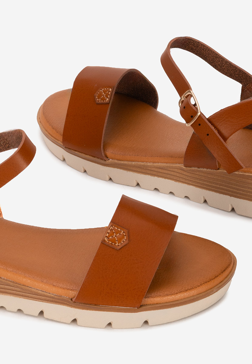 Sandale cu platforma Rabielia camel