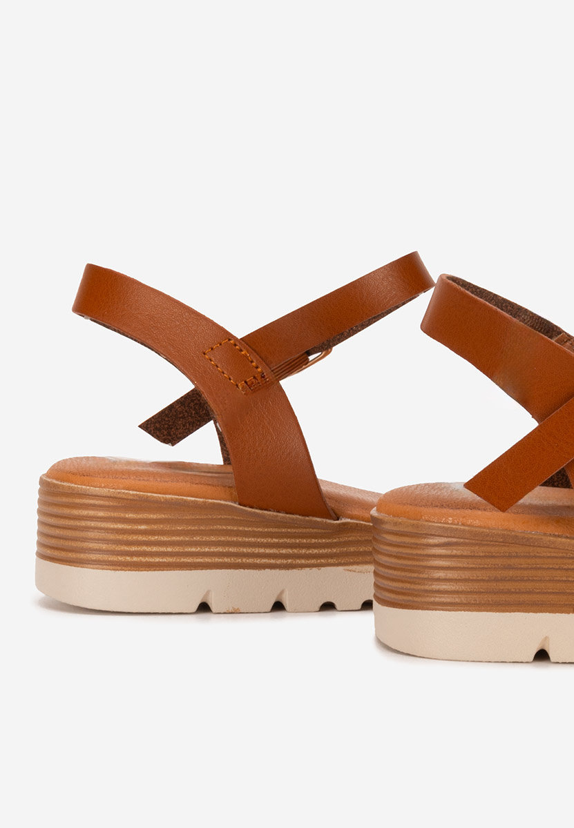 Sandale cu platforma Rabielia camel