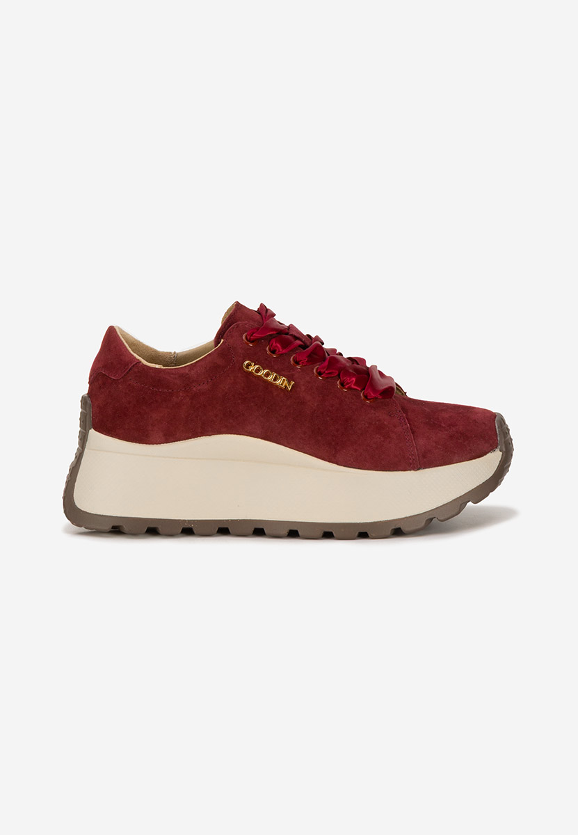 Sneakers dama piele Gonelia grena