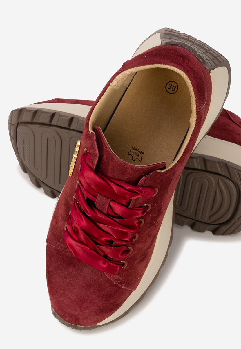 Sneakers dama piele Gonelia grena