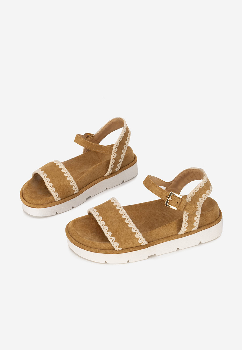 Sandale cu platformă Vespera camel
